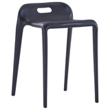 NNEVL Stackable Stools 4 pcs Black Plastic
