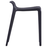 NNEVL Stackable Stools 4 pcs Black Plastic