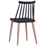 NNEVL Dining Chairs 2 pcs Black Plastic
