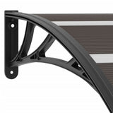 NNEVL Door Canopy Black 150x80 cm PC