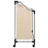 NNEVL Laundry Sorter with 3 Bags Cream Steel