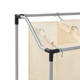 NNEVL Laundry Sorter with 3 Bags Cream Steel