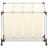 NNEVL Laundry Sorter with 4 Bags Cream Steel