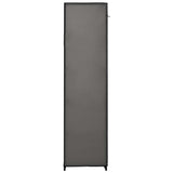 NNEVL Wardrobe with Compartments and Rods Grey 150x45x176 cm Fabric