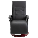 NNEVL Swivel TV Armchair Black Faux Leather