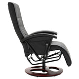 NNEVL Swivel TV Armchair Black Faux Leather