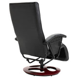 NNEVL Swivel TV Armchair Black Faux Leather