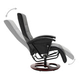 NNEVL Swivel TV Armchair Black Faux Leather