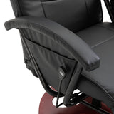 NNEVL Swivel TV Armchair Black Faux Leather