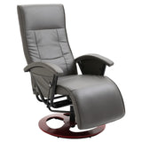 NNEVL Swivel TV Armchair Grey Faux Leather