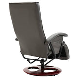 NNEVL Swivel TV Armchair Grey Faux Leather