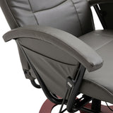 NNEVL Swivel TV Armchair Grey Faux Leather