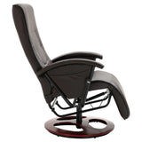 NNEVL Swivel TV Armchair Brown Faux Leather