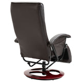 NNEVL Swivel TV Armchair Brown Faux Leather