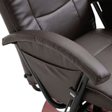 NNEVL Swivel TV Armchair Brown Faux Leather