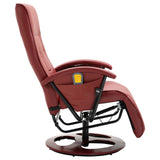 NNEVL Massage Chair Wine Red Faux Leather