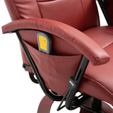 NNEVL Massage Chair Wine Red Faux Leather