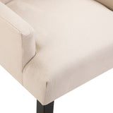 NNEVL Dining Chair with Armrests Beige Fabric