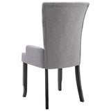 NNEVL Dining Chair with Armrests Light Grey Fabric