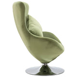 NNEVL Swivel Egg Chair with Cushion Light Green Velvet