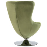 NNEVL Swivel Egg Chair with Cushion Light Green Velvet