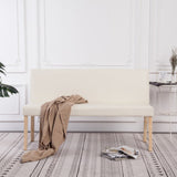 NNEVL Bench 139.5 cm Cream Faux Leather