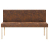 NNEVL Bench 139.5 cm Brown Faux Suede Leather