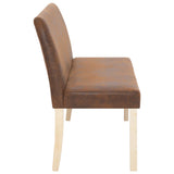 NNEVL Bench 139.5 cm Brown Faux Suede Leather