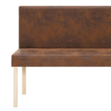 NNEVL Bench 139.5 cm Brown Faux Suede Leather
