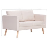 NNEVL 2-Seater Sofa Fabric Cream