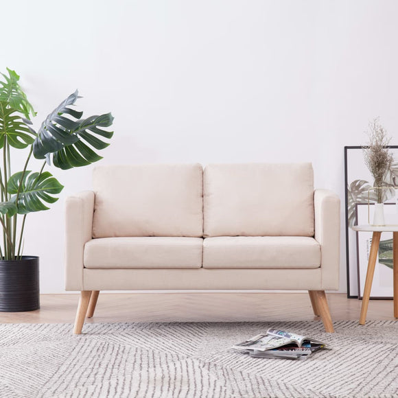 NNEVL 2-Seater Sofa Fabric Cream