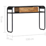 NNEVL Console Table 118x30x75 cm Solid Mango Wood