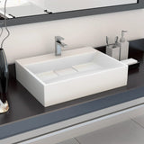 NNEVL Wash Basin 50x38x13 cm Mineral Cast/Marble Cast White