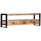 NNEVL TV Cabinet 150x30x45 cm Solid Mango Wood