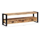 NNEVL TV Cabinet 150x30x45 cm Solid Mango Wood