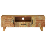 NNEVL Hand Carved TV Cabinet 120x30x40 cm Solid Reclaimed Wood