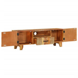 NNEVL Hand Carved TV Cabinet 120x30x40 cm Solid Reclaimed Wood
