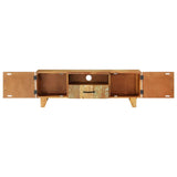 NNEVL Hand Carved TV Cabinet 120x30x40 cm Solid Reclaimed Wood