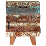 NNEVL Hand Carved Bedside Cabinet 40x30x50 cm Solid Reclaimed Wood