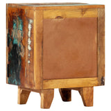 NNEVL Hand Carved Bedside Cabinet 40x30x50 cm Solid Reclaimed Wood