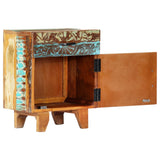 NNEVL Hand Carved Bedside Cabinet 40x30x50 cm Solid Reclaimed Wood