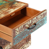NNEVL Hand Carved Bedside Cabinet 40x30x50 cm Solid Reclaimed Wood