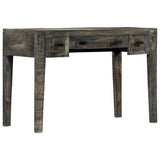 NNEVL Desk Black 110x50x75 cm Solid Mango Wood