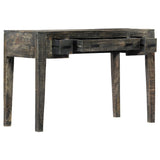 NNEVL Desk Black 110x50x75 cm Solid Mango Wood