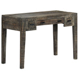 NNEVL Desk Black 110x50x75 cm Solid Mango Wood