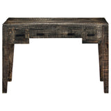 NNEVL Desk Black 110x50x75 cm Solid Mango Wood