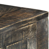 NNEVL Desk Black 110x50x75 cm Solid Mango Wood