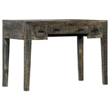 NNEVL Desk Black 110x50x75 cm Solid Mango Wood