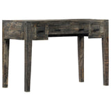 NNEVL Desk Black 110x50x75 cm Solid Mango Wood