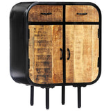 NNEVL Sideboard 60x30x75 cm Solid Mango Wood and Iron